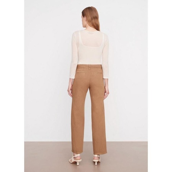 Vince High-Waist Washed Casual Pant Regular Fit Tapenade Women's Size 8 NWT - Picture 2 of 12